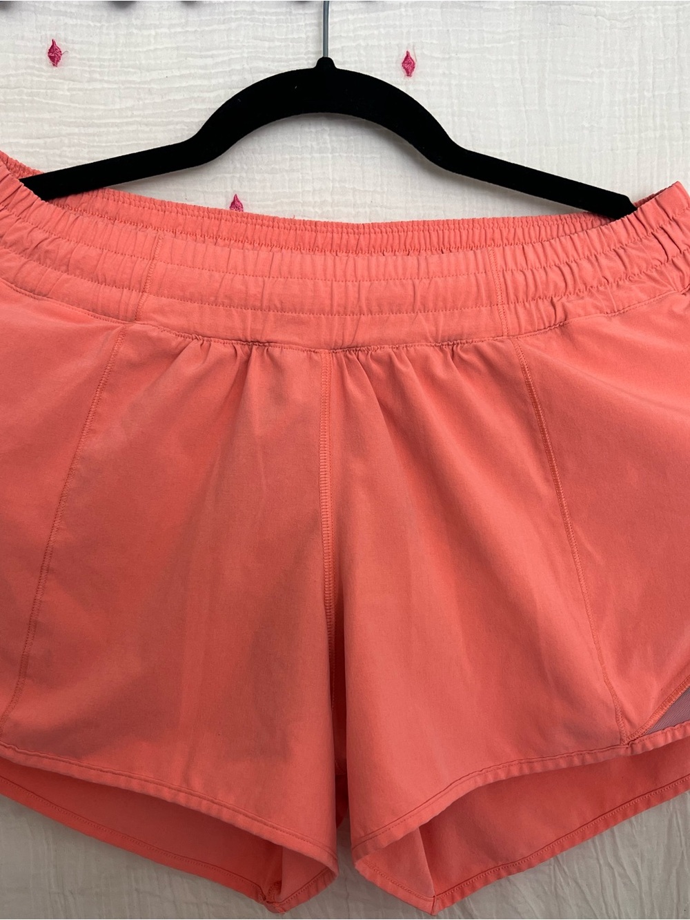 lululemon athletica Coral Athletic Shorts with Elastic Waist
